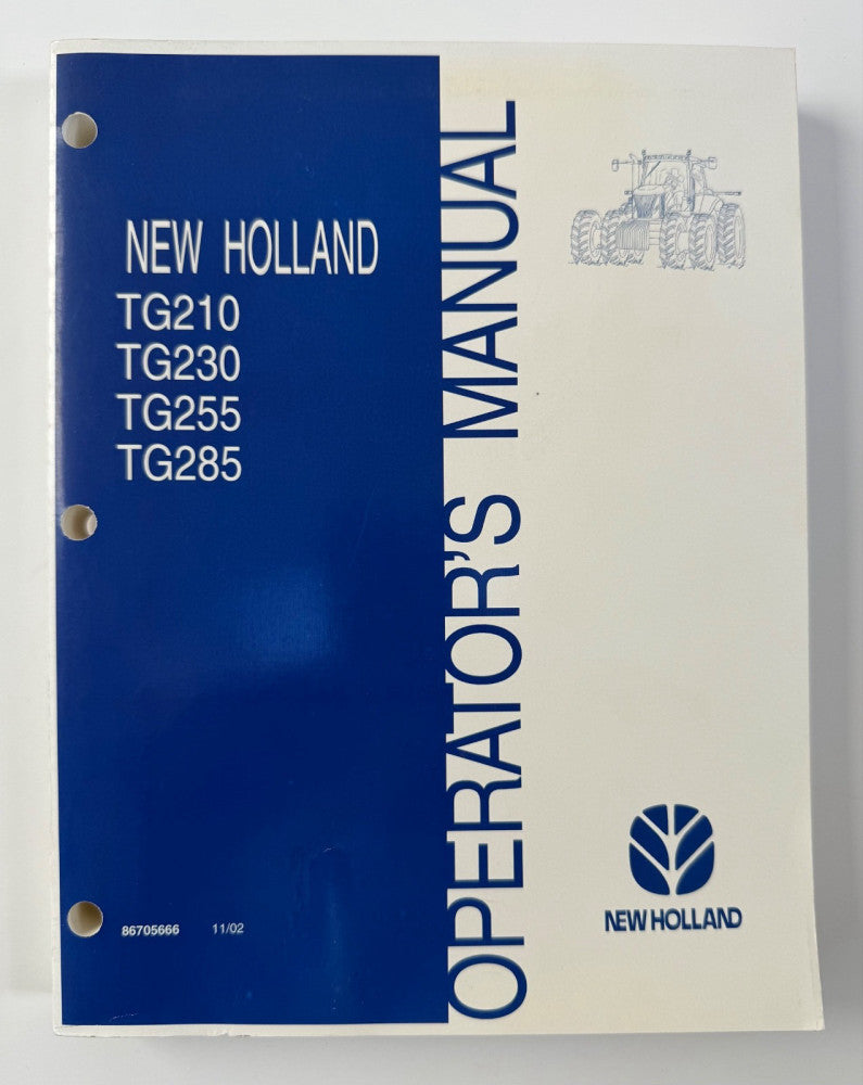 OEM New Holland TG210 TG230 TG255 TG285 Tractor Operator's Manual NH TG