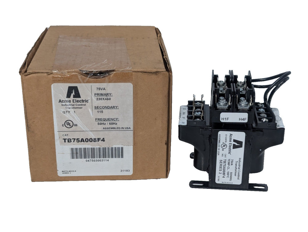 Acme Electric TB75A008F4 Industrial Control Transformer, Ser 2, 230X460V Primary
