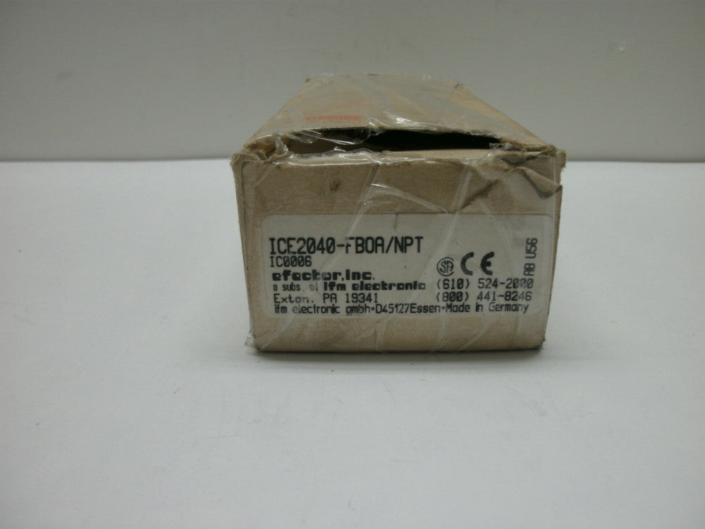 EFECTOR ICE2040-FB0A/NPT INDUCTIVE SENSOR 40mm NORMALLY OPEN/CLOSED NEW IN BOX