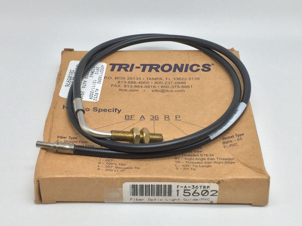 TRI-TRONICS F-A-36TRP FIBER OPTIC LIGHT GUIDE/PVC 36IN LONG PN# 15602