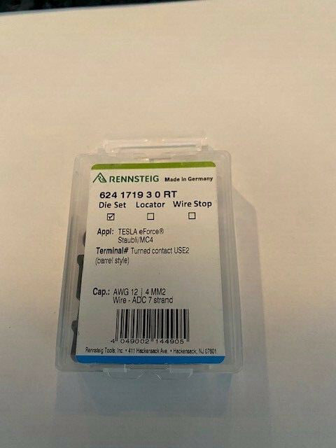 Rennsteig Staubil/MC4 Die Set 624 1719 3 0 RT AWG 12 | 4 MM2 Wire-ADC 7 Strand