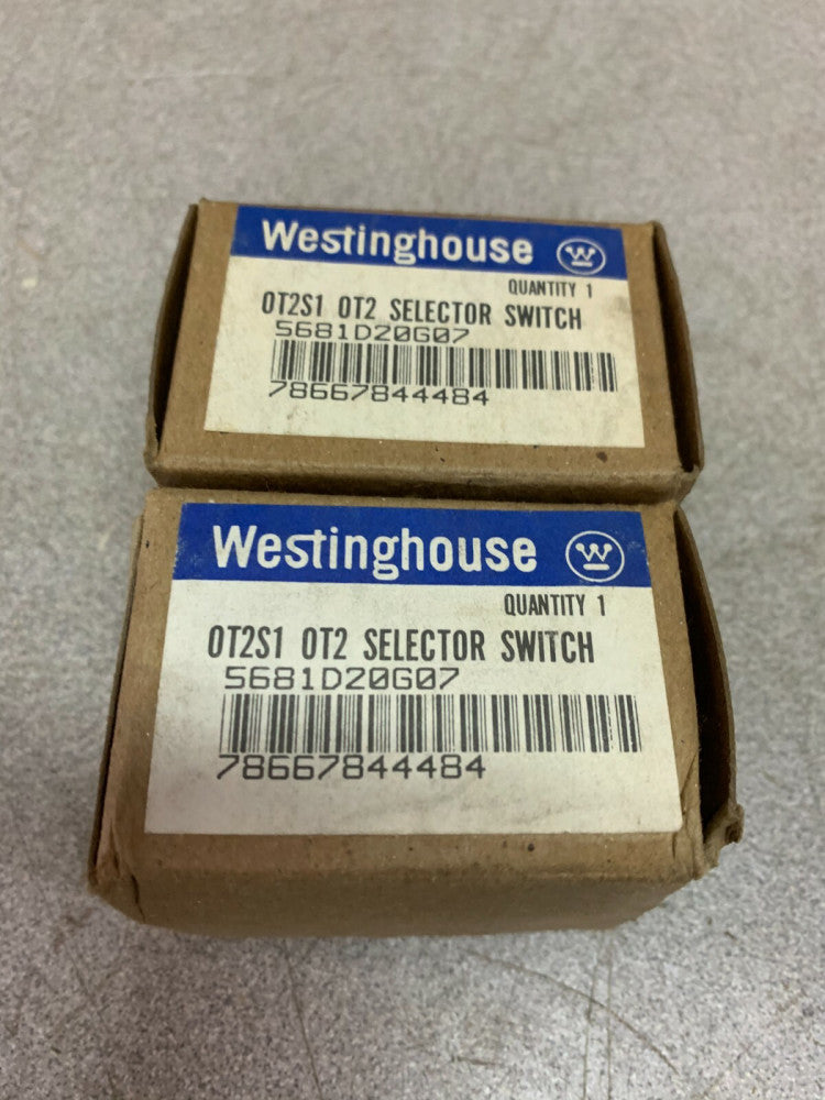 LOT OF 2 NEW IN BOX WESTINGHOUSE SELECTOR SWITCH 0T2S1