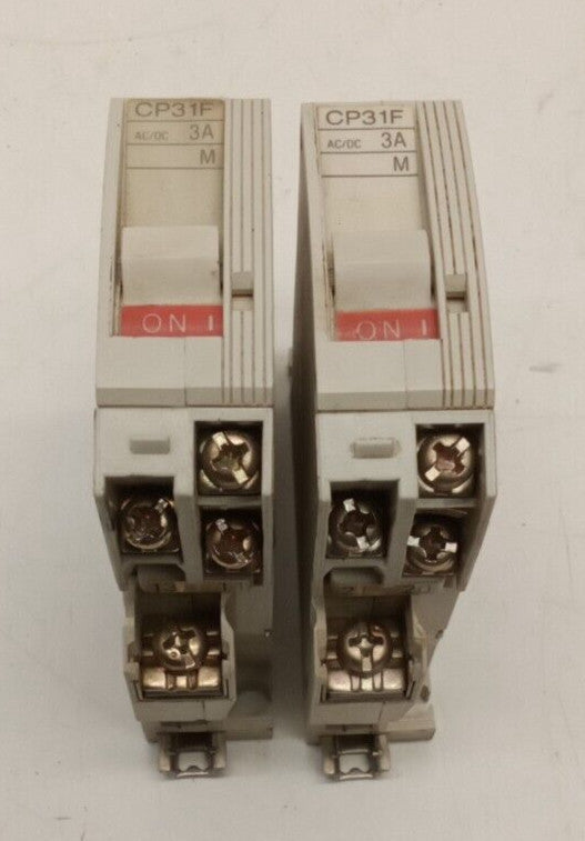 Fuji Electric CP31FM/3 3 Amp 250 V 1 Pole Circuit Protector (Lot of 2)