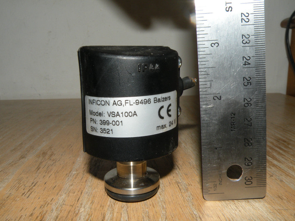 Inficon Vacuum Switch Balzers VSA100A P/N 399-001 24V