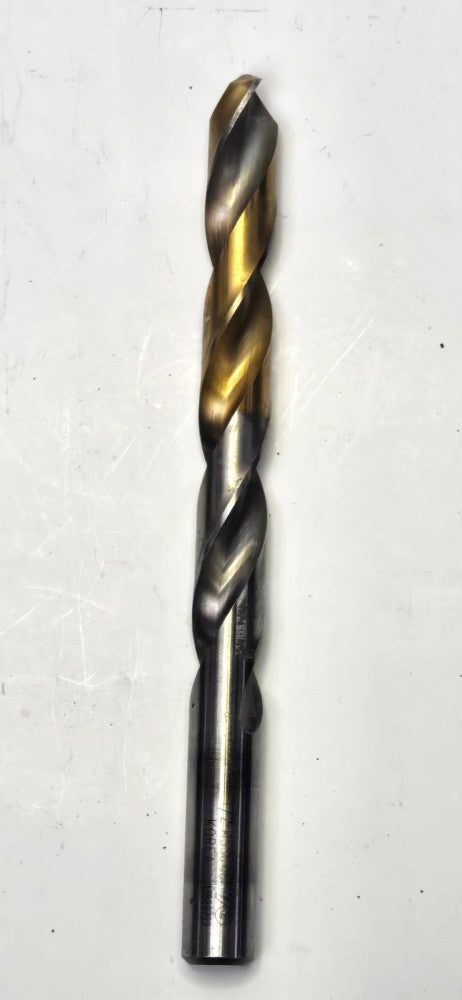 YG DRILL BIT 1/2" 4.5" 6" OAL 2 FLUTES STEEL TIN COATED
