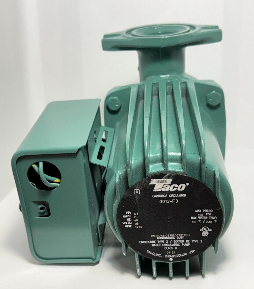 TACO Cartridge Circulator 0013-F3 1/6HP 2.0 Amp 60Hz 115V 3250rpm (#2)
