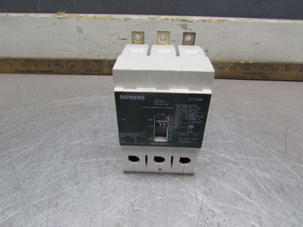 SIEMENS HGB3B035, CIRCUIT BREAKER, 3P /35AMP /600V GOOD TAKEOUT! MAKE OFFER!