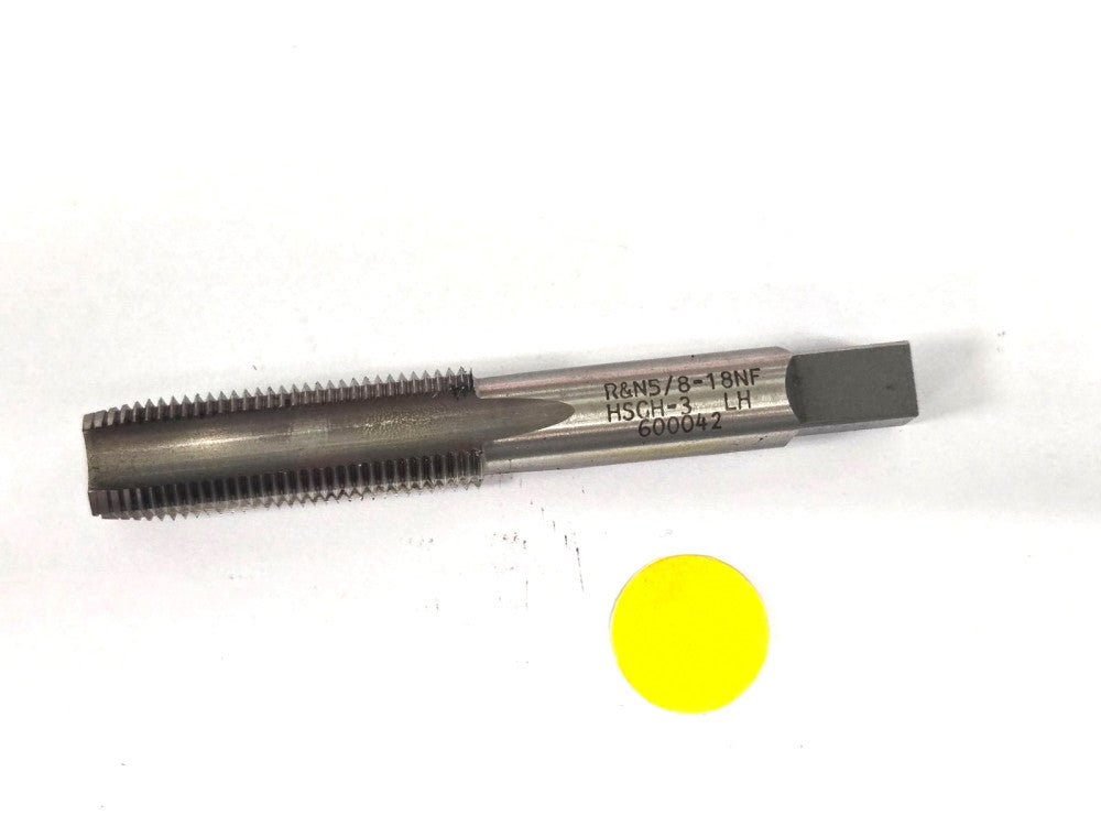 R&N CUTTING TAP W/ BOTTOMING CHAMFER #5/8-18 NF HS GH-3 LEFT HAND