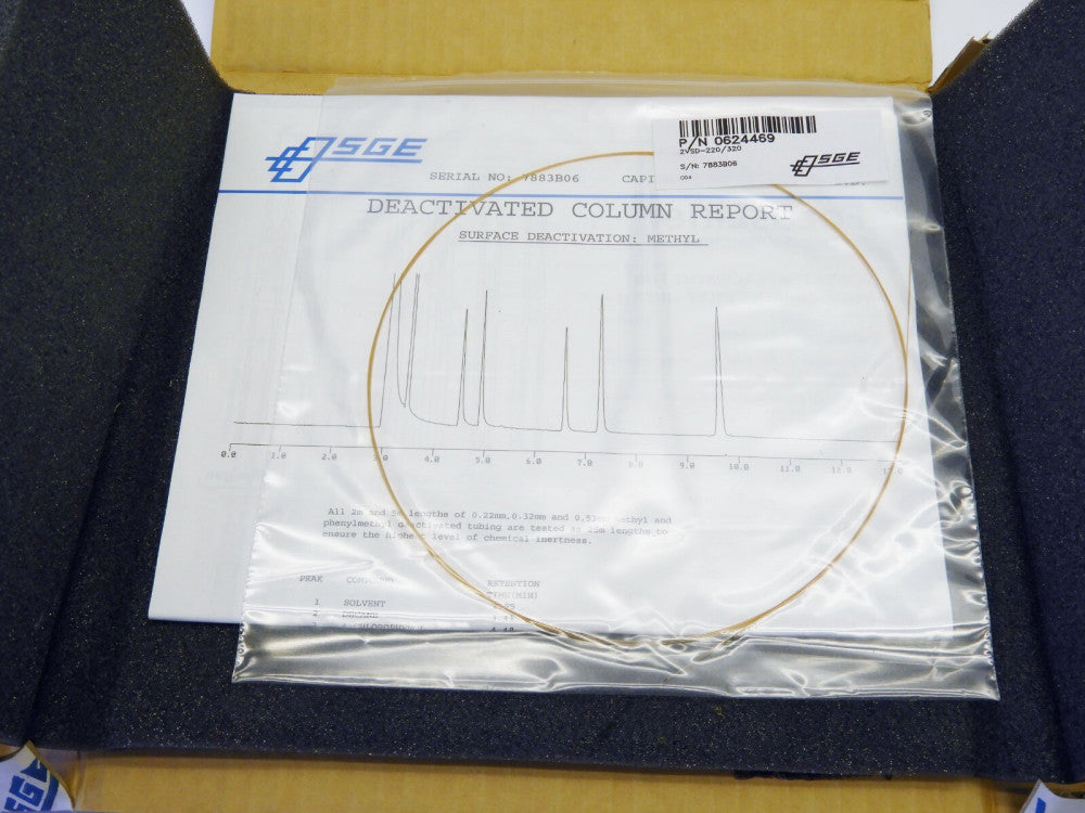 SGE Fused Capillary Silica Tubing, 0.220mm id x 0.320mm od x 2mm, Decativated