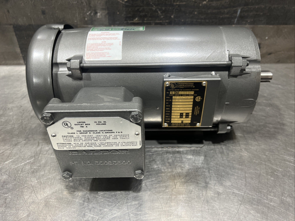 Baldor Motor Cat No. CM7037T 2HP 208-230/460V 1725RPM 145TC 3PH Nos Surplus