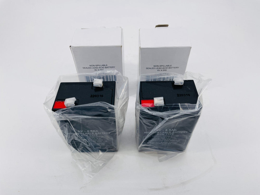 Lot of 2 New 5EFF2 Non Spillable Sealed Lead Acid Battery 6V 4.5Ah