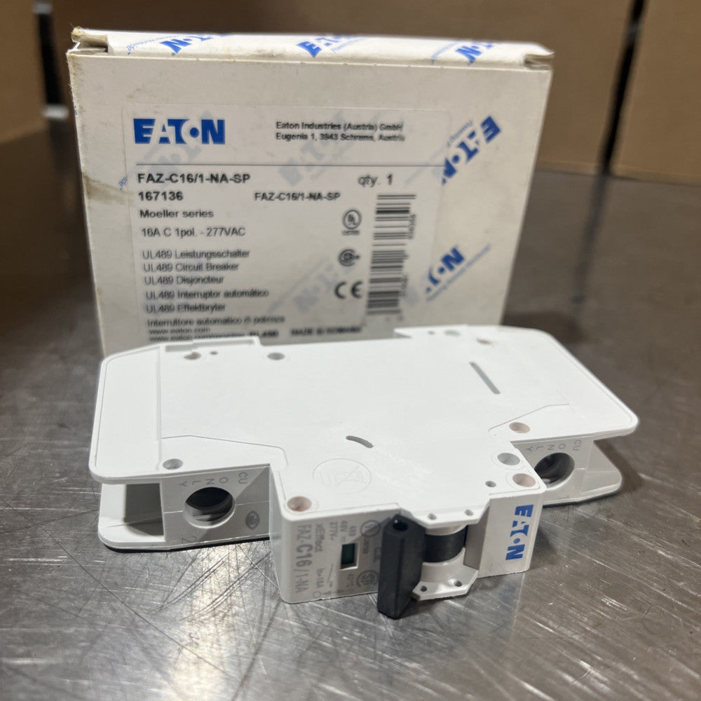 Eaton FAZ-C16/1-NA-SP 16A, 1P, 277/480VAC, 48VDC, 10 kAIC, C-Curve