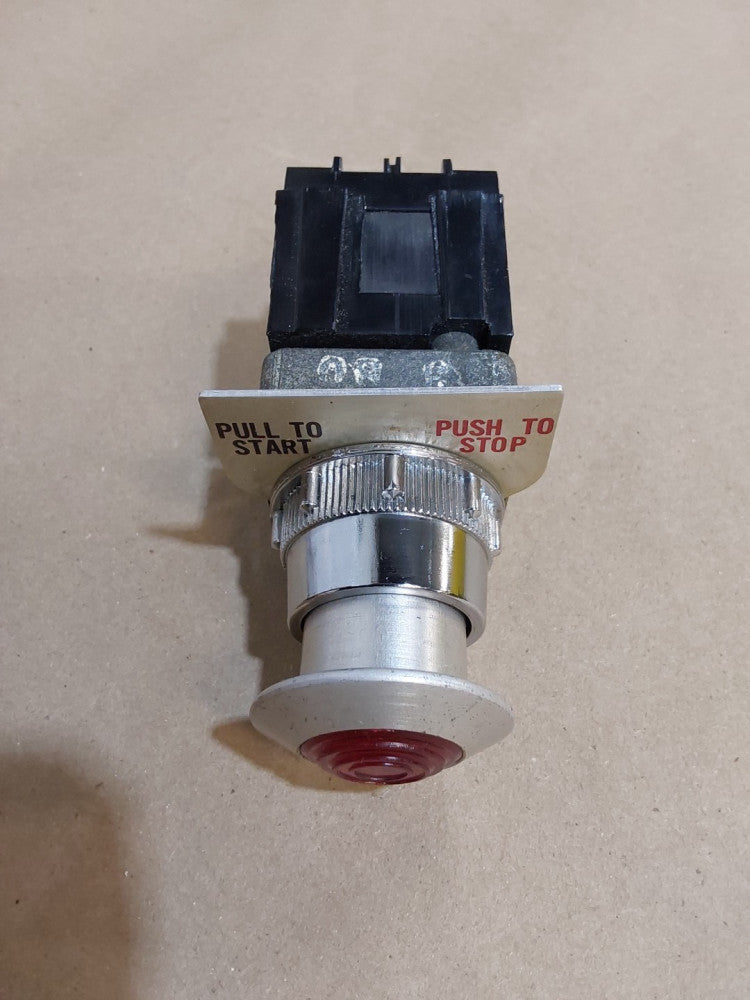 Rees Heavy Duty 40702 B NC AC only 600 VAC Red Push Button Switch