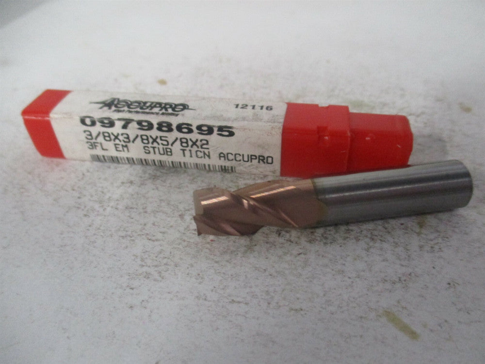 (12182182) 3/8" x 5/8" x 3/8" x 2" OAL 3 Flute Solid Carbide Square End Mill