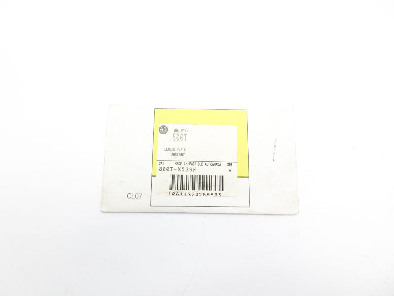 ALLEN BRADLEY 800T-X539F SER. A NSMP