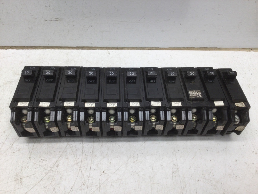 GE GENERAL ELECTRIC THQL 1120 20 Amp Breaker Single Pole 20 (LOT of 11)