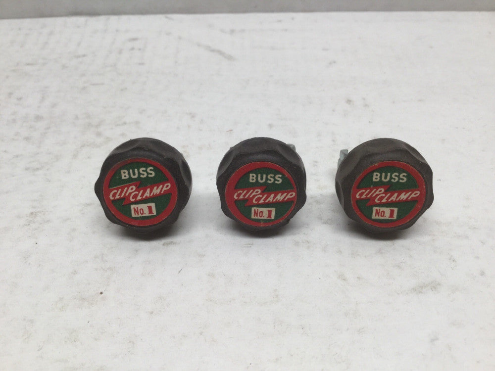 Buss Clip Clamps NO. 1 Fuse Clips, 0-30 Amp 250V Type B Fuse Clips (Lot of 3)