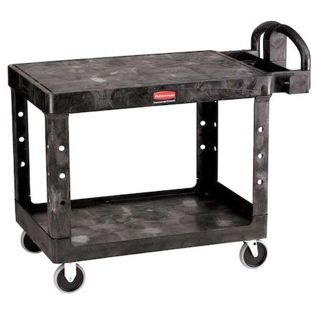 Rubbermaid Commercial Fg452500bla Utility Cart With Deep Lipped & Flush Plastic