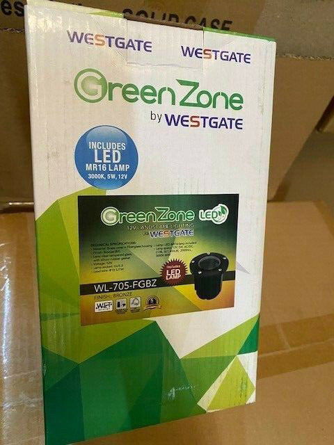 WestGate Step/Well Light, 5 Watt, MR16 Bulb, Brass Cover, 3000K, WL-705-FGBZ