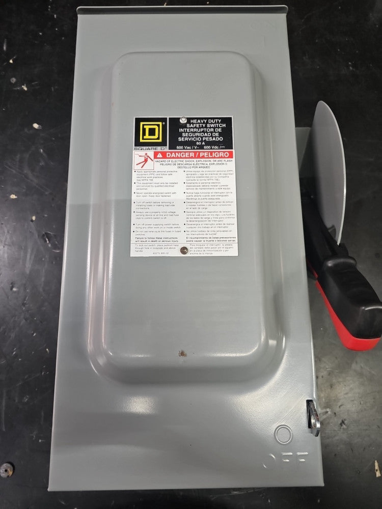 H362RB-SQUARE D-SAFETY SWITCH, 3P,FUSIBLE, 60A, 600V, NEMA 3R OUTDOOR NNB