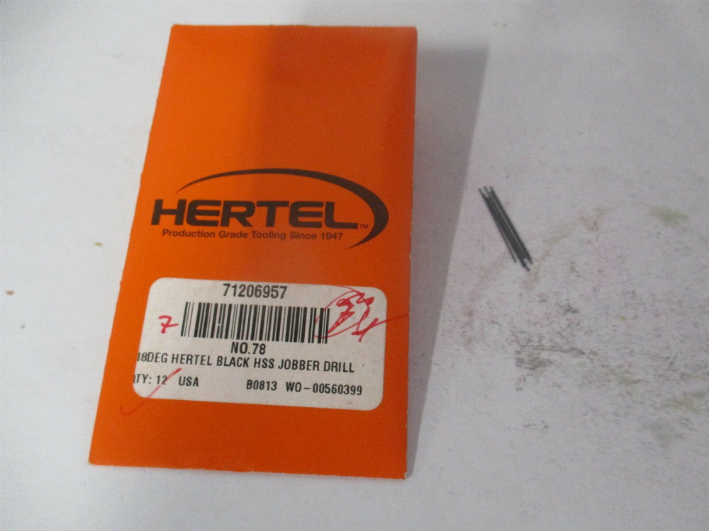 (71206957) #78 x 7/8" OAL 118° High Speed Steel RH Jobber Drill - Pack of 7