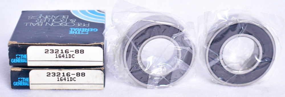 2 Count General Rubber Sealed Ball Bearings 1" x 2" x 9/16" 23216-88 1641DC