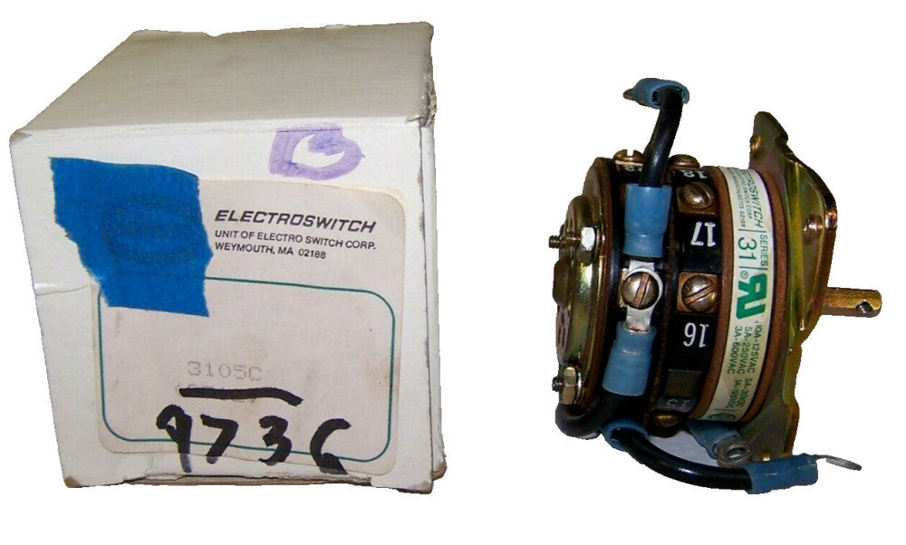 NEW ELECTROSWITCH ROTARY SWITCH 10 AMP 125 VAC 5 AMP 250 VAC 3105C SERIES 31