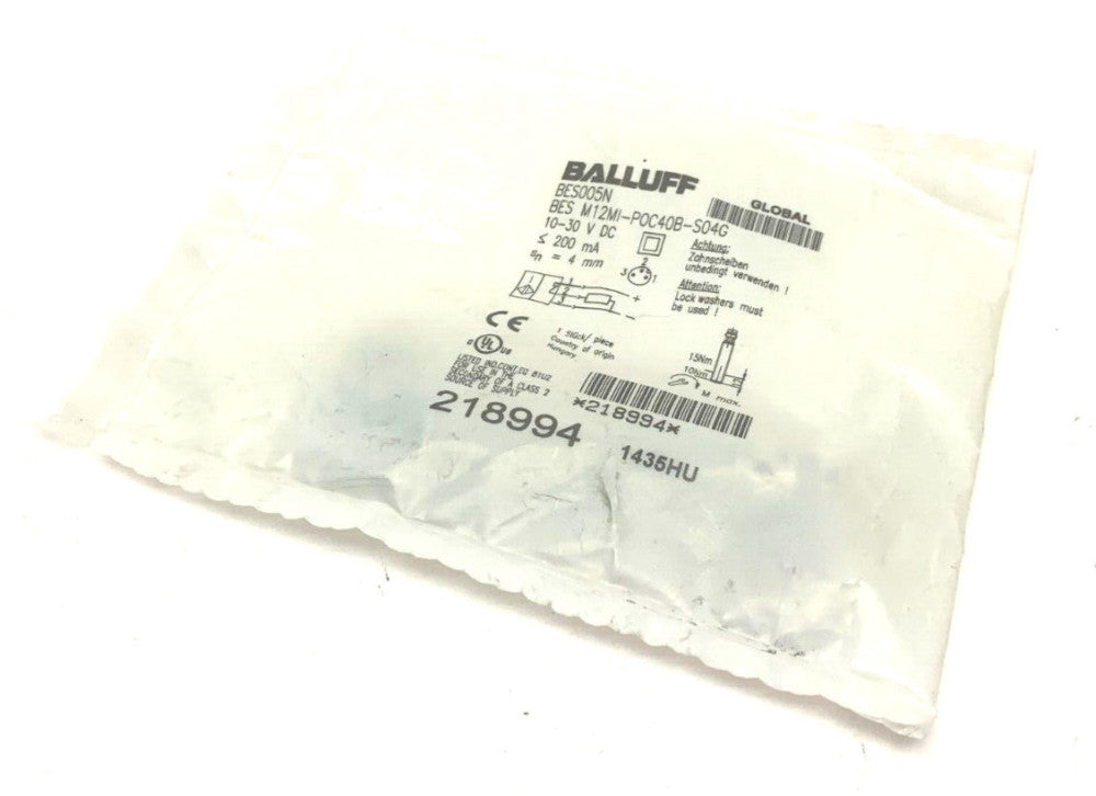 Balluff BES M12MI-POC40B-S04G Inductive Sensor 10-30VDC BES005N