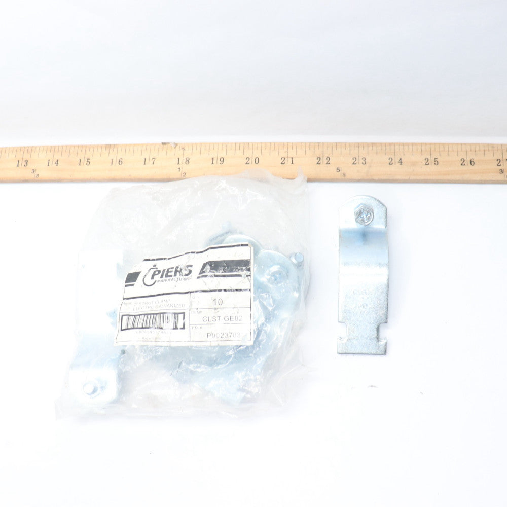 (10-Pk) Piers Multi-Strut Pipe Clamp Electro-Galvanized 2" CLST-GE02