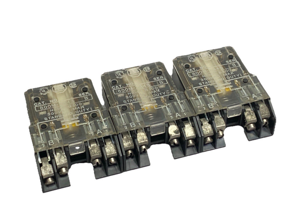 Allen Bradley 800M-XA4S Ser B Contact Block 300VAC LOT OF 3