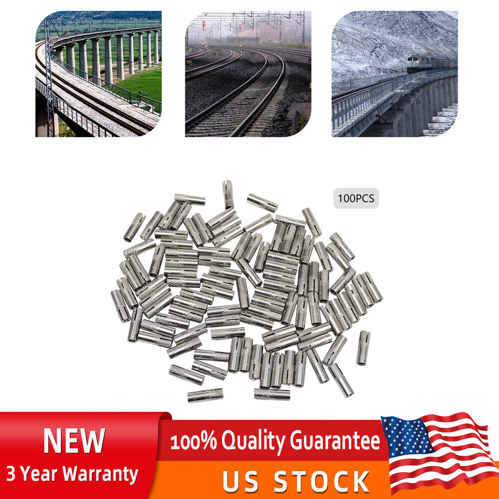 (100) Drop-In 1/4-20'' Concrete Expansion Anchor Drill Stainless Steel 1/4-20