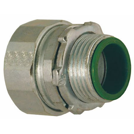 Raco 3806Rac Imc Grounding Connector, 1-1/2 In, Compression, Steel, Galvanized,