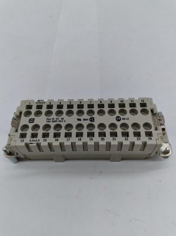 NEW HAN24ESM 24-Pin Male Insert Connector 16Amp 500V