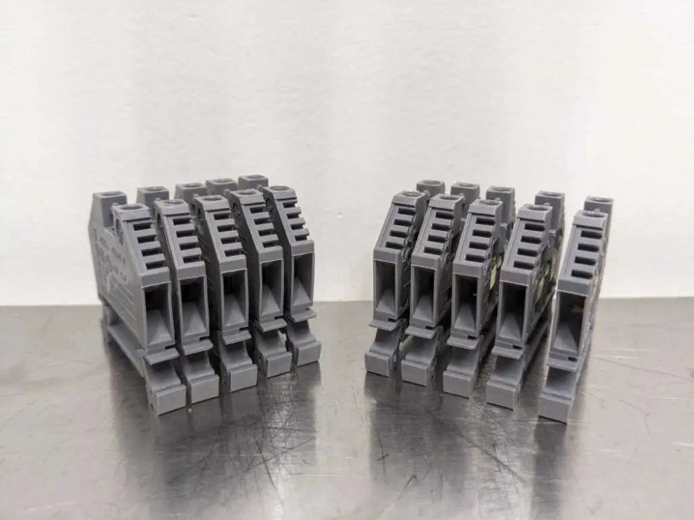 10 Pack DINnectors DN-T10 EURO 4 DIN Rail Termination Blocks