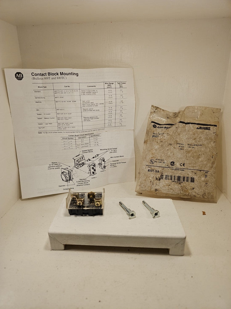New OEM Allen Bradley 800T-XA Contact Block 800TXA