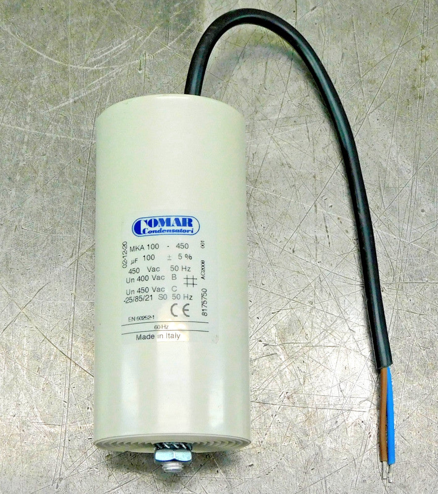 Comar Condensatori MKA 100 - 450 Motor Capacitor 400V AC 100 µF 50Hz EN 60252-1