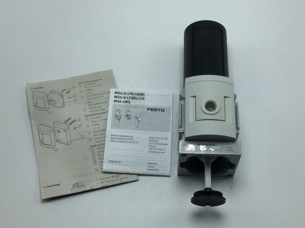 FESTO MS6-LR-1/2-D6 PRESSURE REGULATOR 105-300 PSI, 1/2IN NPT