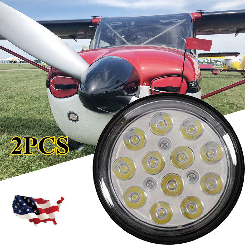 Pair 12-24V PAR 36 For Aircraft Led Sealed beam 4313,4591 LED Landing Spot Light