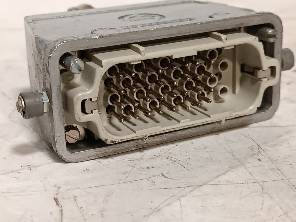 Lot of 12 Harting Han H-B16T Heavy Duty Power Connectors w/ 40-pin 6-pin inserts