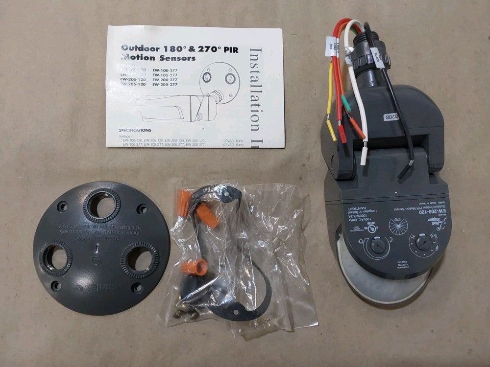 Wattstopper EW-200-120-G 120 VAC 270 Degrees Isolated Relay Gray Outdoor Sensor