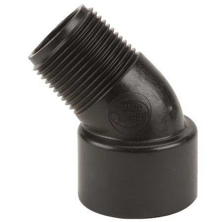 Zoro Select Sl100-45 45 Degree Street Elbow, Polypropylene, 1", Schedule 80,