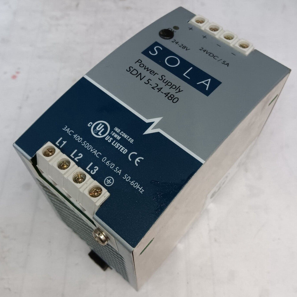 SOLA SDN5-24-480 POWER SUPPLY 480 VAC 24 VDC