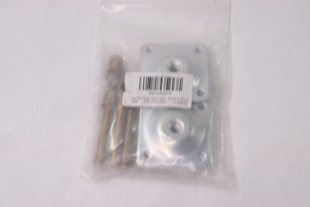 (4-Pk) Leg Mounting Plates Silver w/ Bolts Screws Adapters