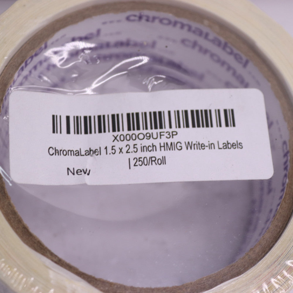 (250/Roll) ChromaLabel HMIG Write-in Labels 1.50" x 2.50"