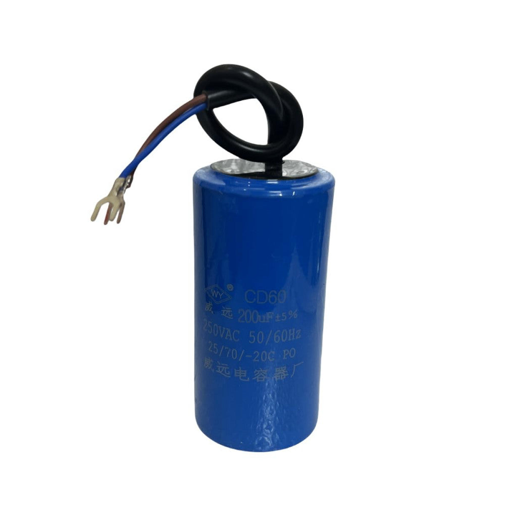 CD60 Motor Start Capacitor 200uF 250VAC 50/60Hz with Wire Lead for Motor Run