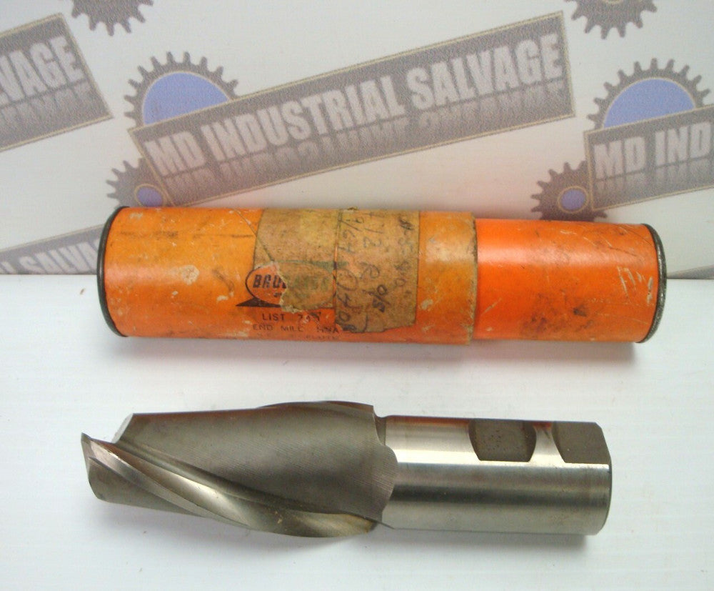 BRUBAKER END MILL - HNA 1-1/4" x 1-1/4" 5.5" LENGTH 2 FLUTE (NEW)