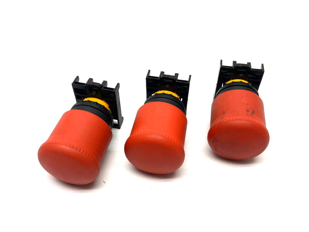 Eaton M22-PV Emergency Stop Pushbutton Twist-Release Red Nonilluminated LOT OF 3