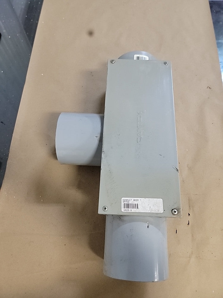 Conduit Outlet Body: T Body, 4 in Hub Size, 5133571 , 4FYN4