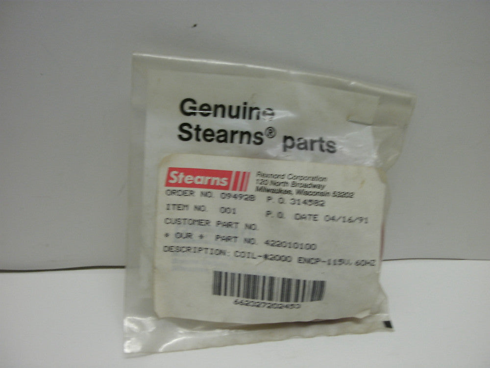 STEARNS 422010100 COIL #2000 ENCP-115V 60HZ NEW IN BAG