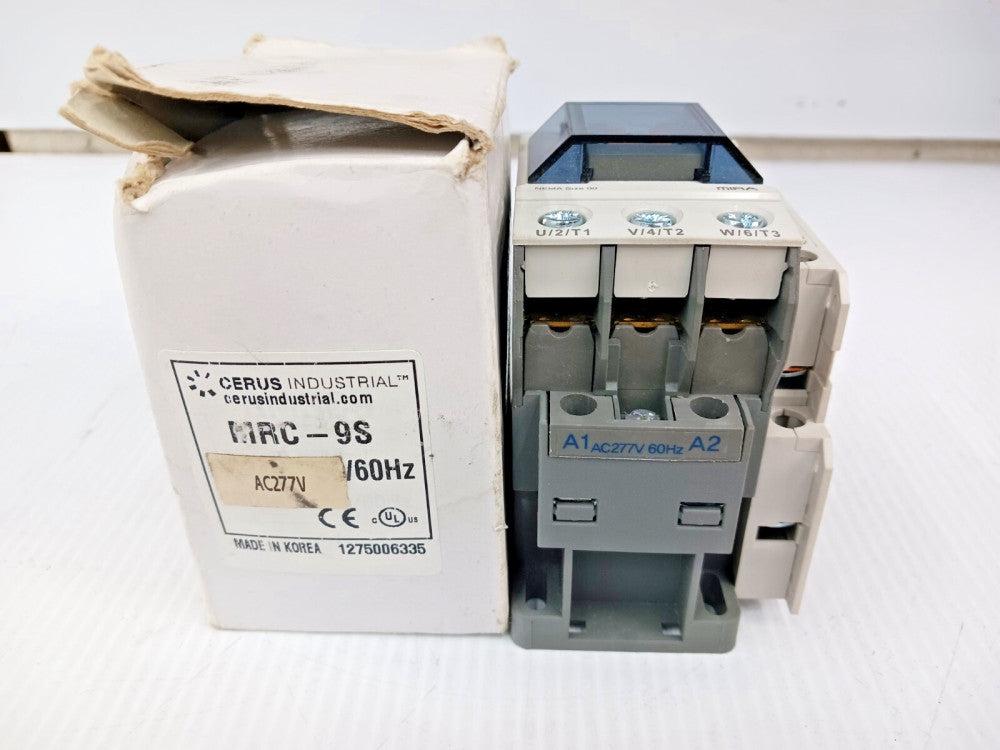 NEW CERUS 9 AMP MAGNETIC CONTACTOR 3 POLE 7.5 HP 600 VAC MRC-9S